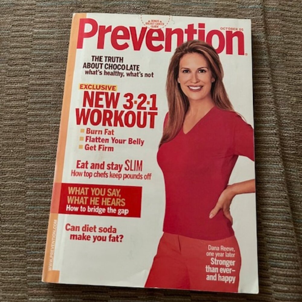 2/$40 Prevention Magazine October 2005 Vol 57 No 10 Fitness Recipes Dana Reeve